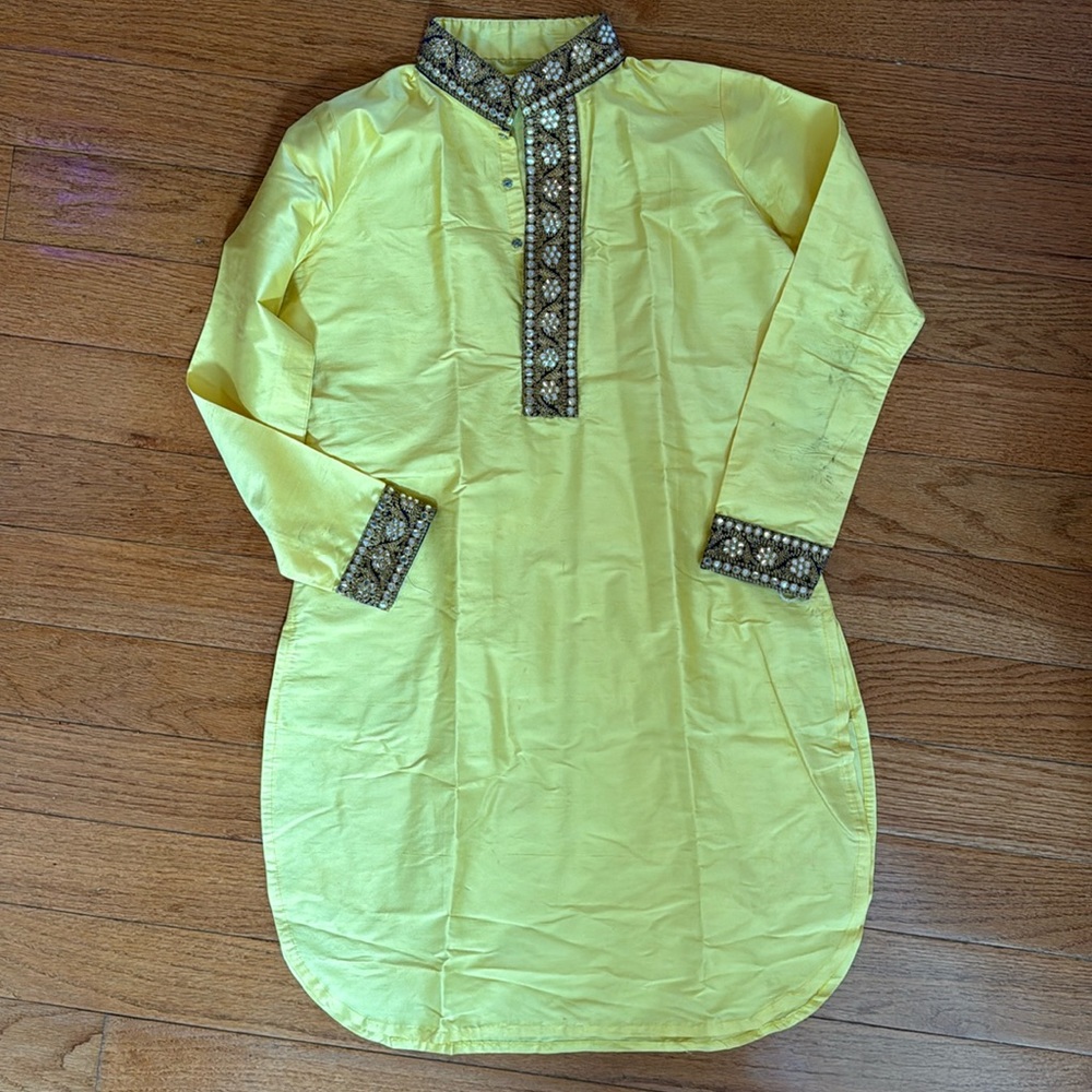 Yellow Silk top